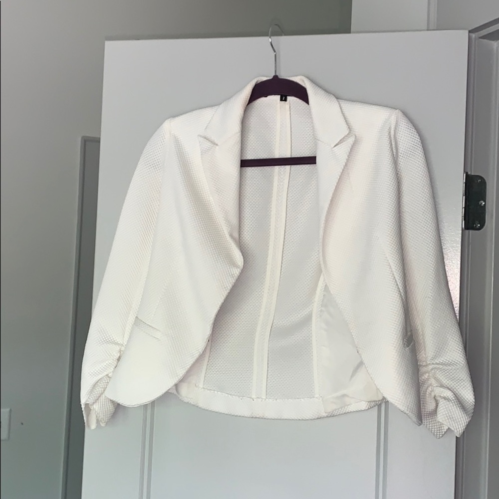 Stylish white blazer